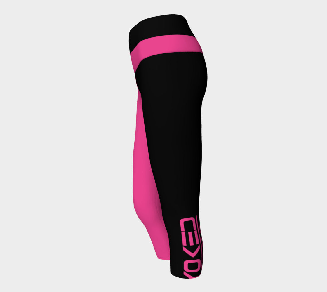 Pink Diamonds Yoga Capri