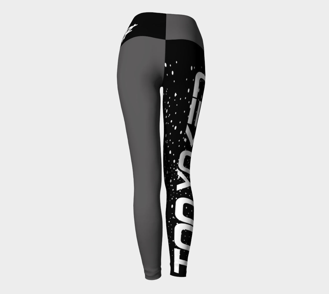 Yoga Pants Silver & Black Too Yoked fitness