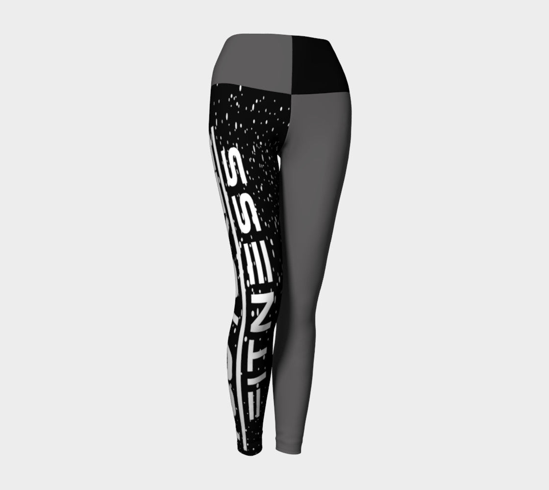 Yoga Pants Silver & Black Too Yoked fitness